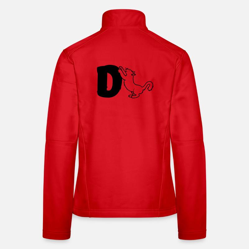 Lettre D du chat Veste en tissu softshell Femme