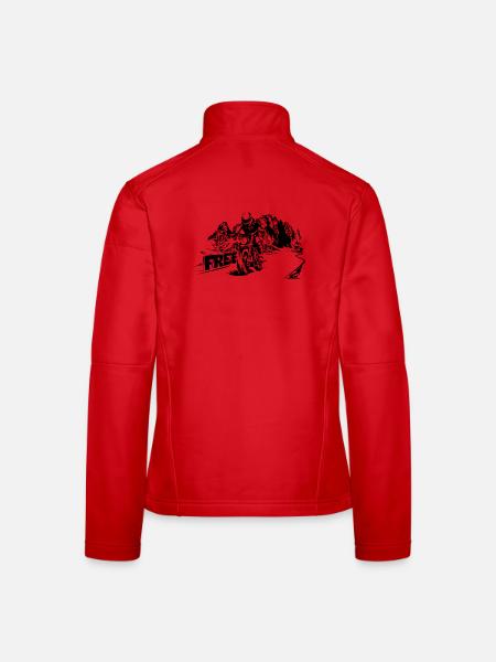 Moto Free Mountains Dolomites Symbole Logo - Veste en tissu softshell Femme - rouge - Dos