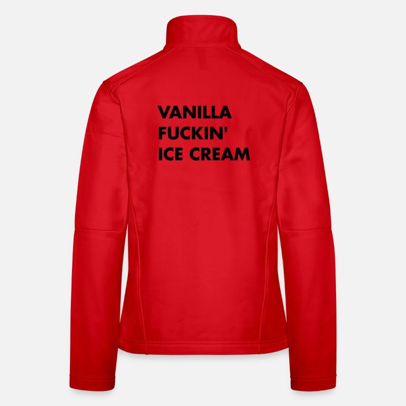 Vanille Eis - schwarzer Schriftzug Frauen Softshelljacke