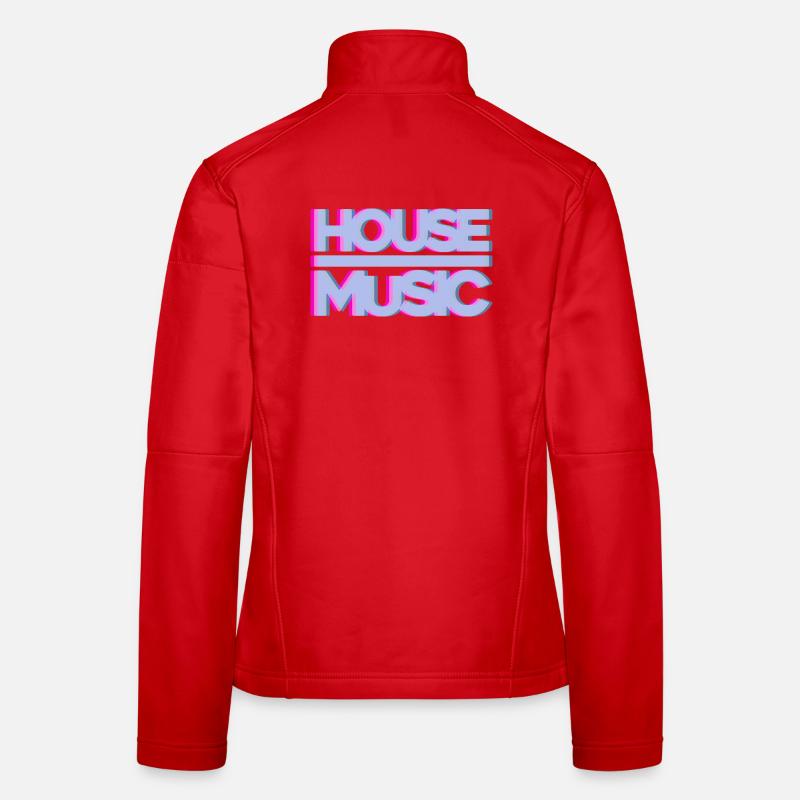 House Musik EDM Glow Frauen Softshelljacke