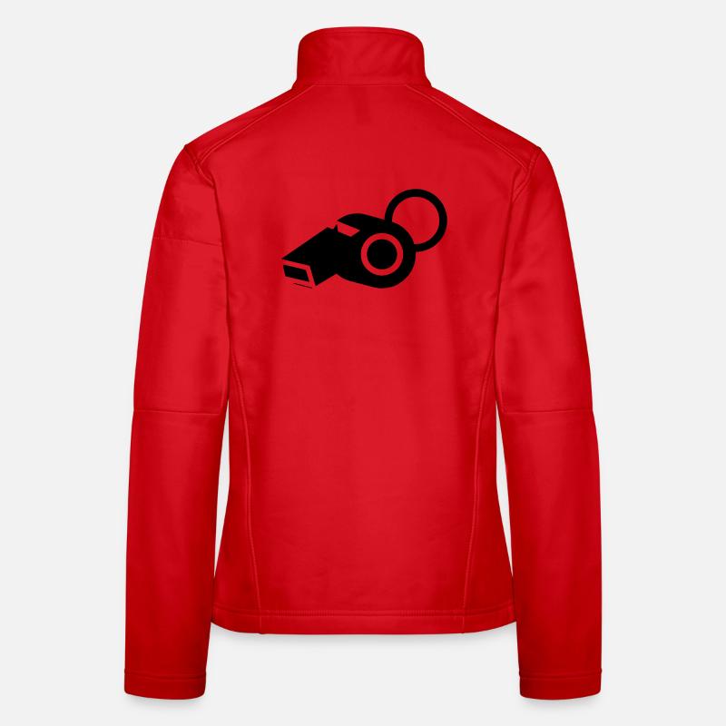 Trillerpfeife Schiedsrichter Trainer Frauen Softshelljacke