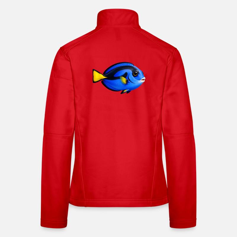 Doktorfisch bunt Meeresfisch Frauen Softshelljacke
