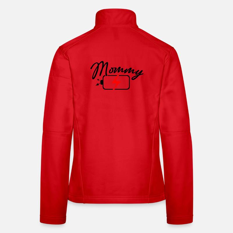 Crimson Lightning Emblem Women's Softshell Jacket
