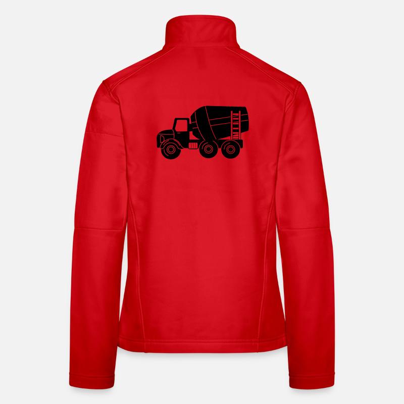 Cement car Women's Softshell Jacket