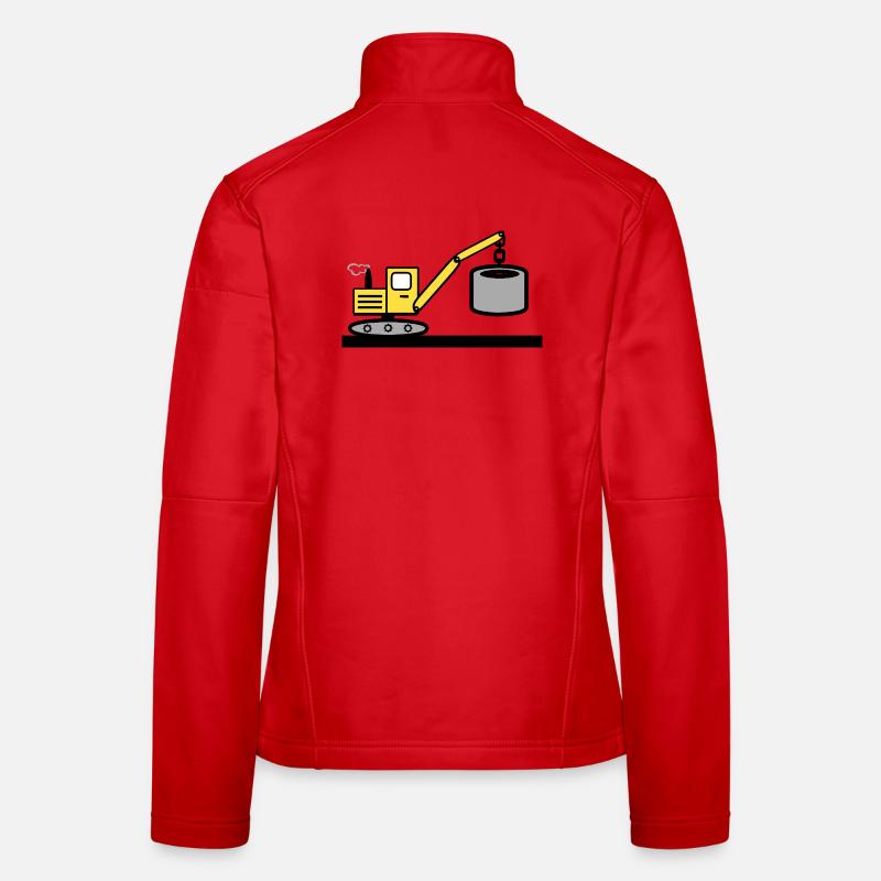 Bagger - Frauen Softshelljacke - Rot