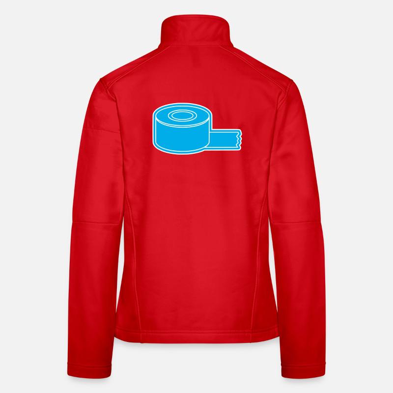 Adhesive Tape Roll Outline Women's Softshell Jacket