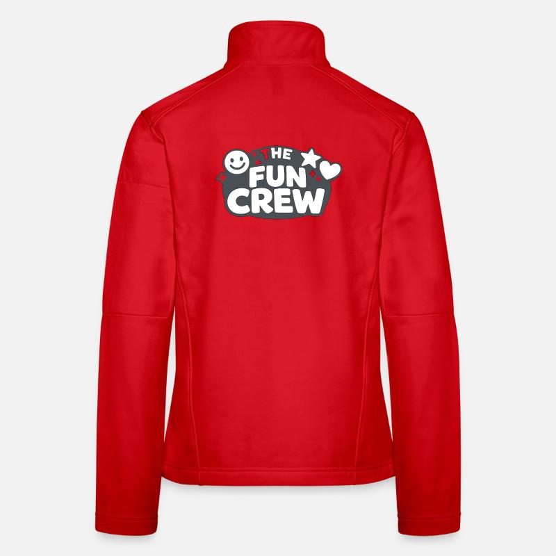 The Fun Crew Bold Typography Frauen Softshelljacke