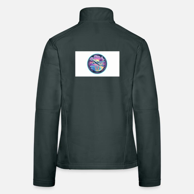 Ailes et Plage Neon Retro Veste en tissu softshell Femme