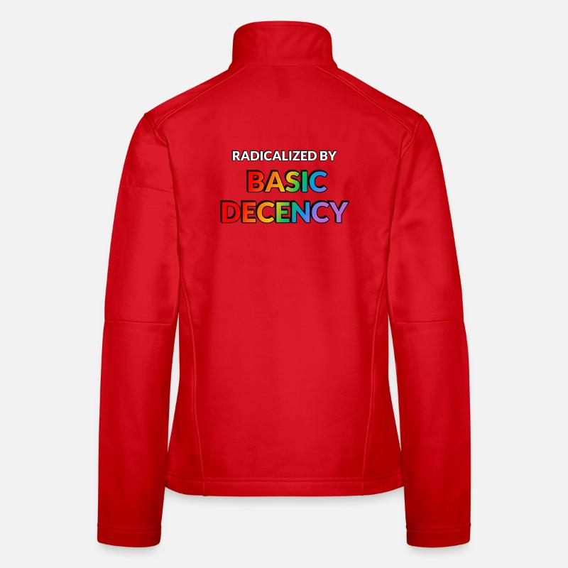 Radicalisés par la décence élémentaire Veste en tissu softshell Femme