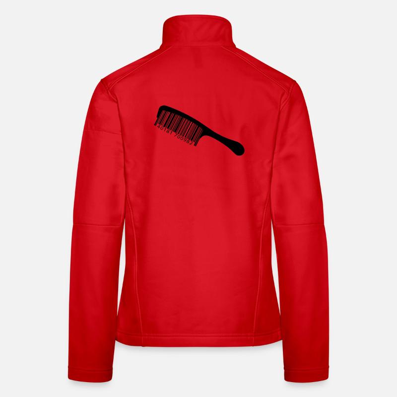Illustration comb with barcode Women's Softshell Jacket