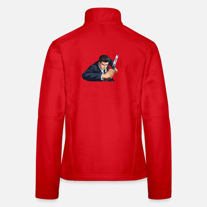Anime en costume avec épée Veste en tissu softshell Femme