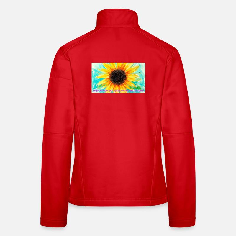 Sonnenblume Farbrausch Kunst - Frauen Softshelljacke - Rot