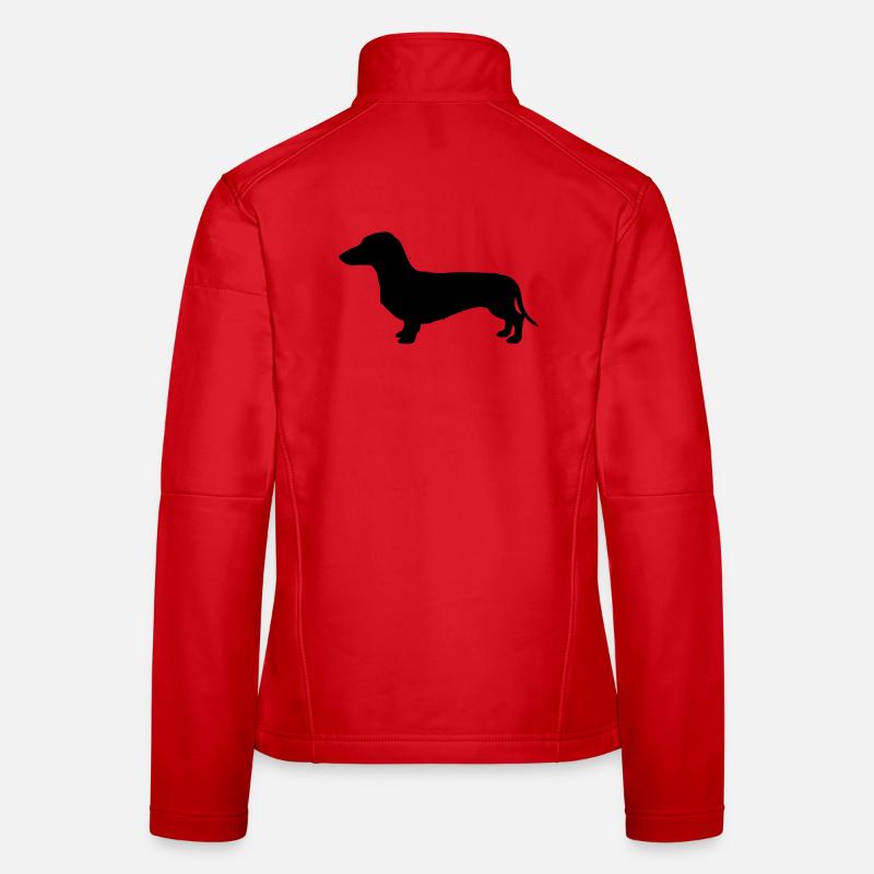 Dackel Teckel Silhouette Frauen Softshelljacke