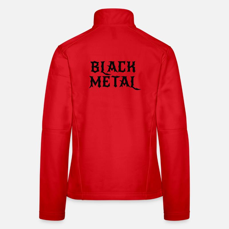 Conception du logo Black Metal Veste en tissu softshell Femme