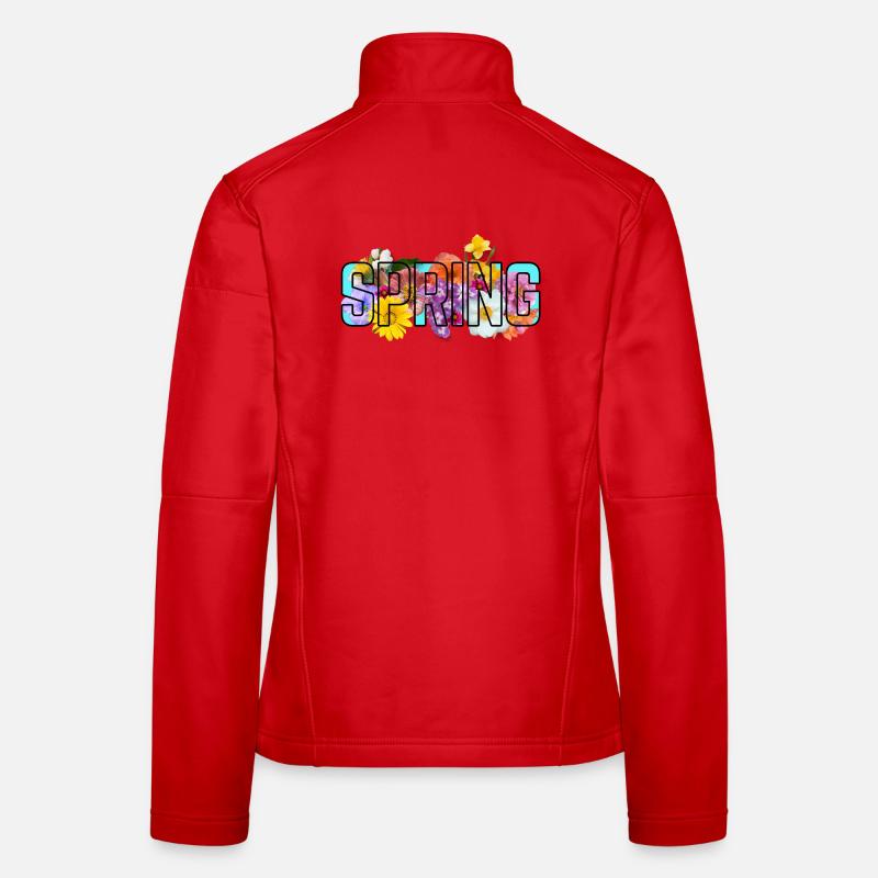 Blue Spring - Women's Softshell Jacket - red