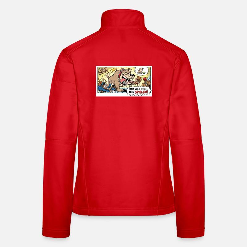 Der will doch nur spielen Frauen Softshelljacke