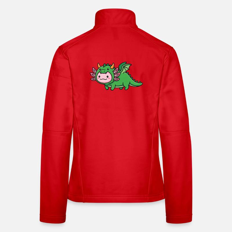 Carnaval du Dragon Axolotl mignon Carnaval du Brésil Veste en tissu softshell Femme
