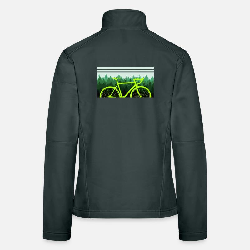 Arbre de la Nature de la Forêt de Vélos Veste en tissu softshell Femme