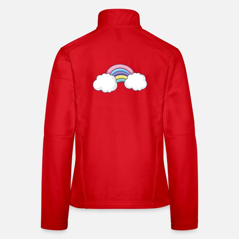 Pastel Rainbow Cloud Arc Women's Softshell Jacket