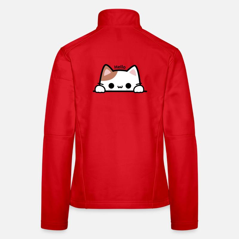 Peekaboo Kätzchen Frauen Softshelljacke