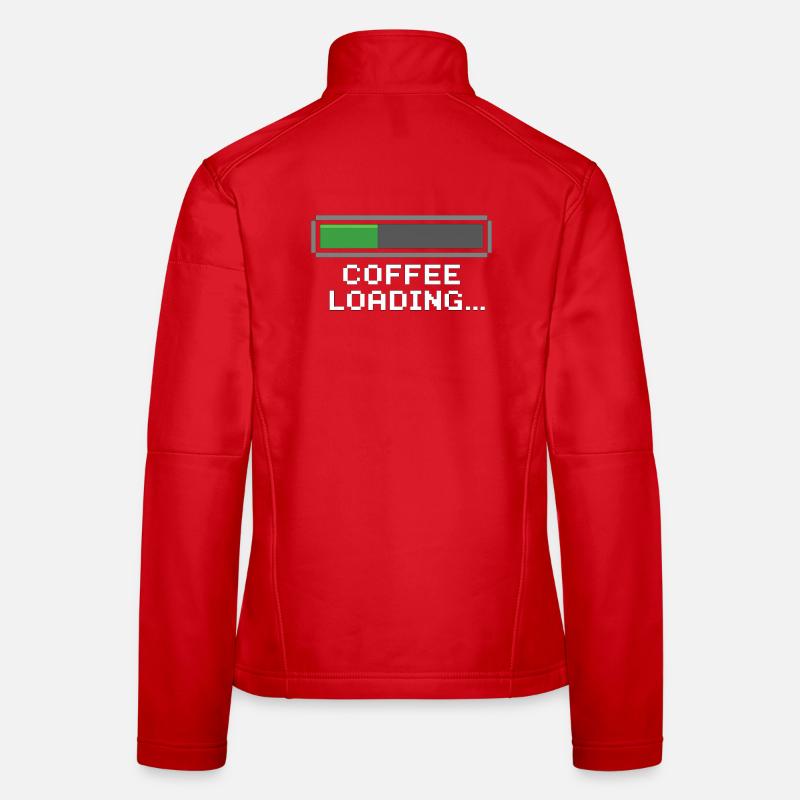 Barre de chargement de café Pixel Veste en tissu softshell Femme