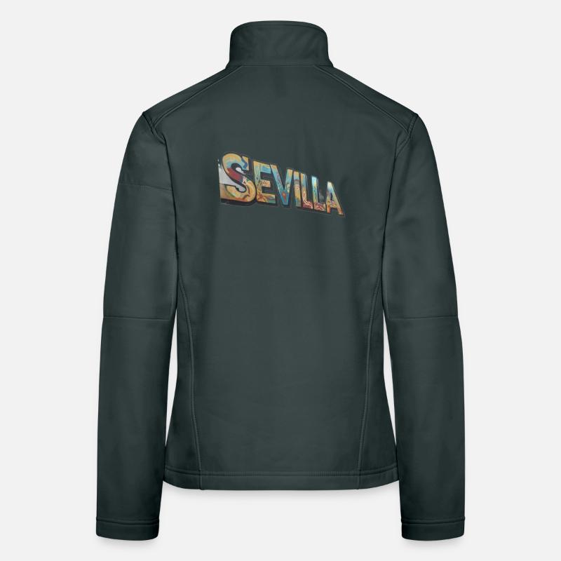 Jeu de couleurs de graffiti de Séville Veste en tissu softshell Femme