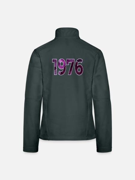 Number year 50. Birthday 1976 - Women's Softshell Jacket - red - Back