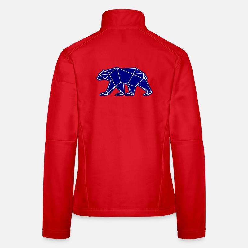 Polar Bear Polar Bear Polygon Icon Women's Softshell Jacket
