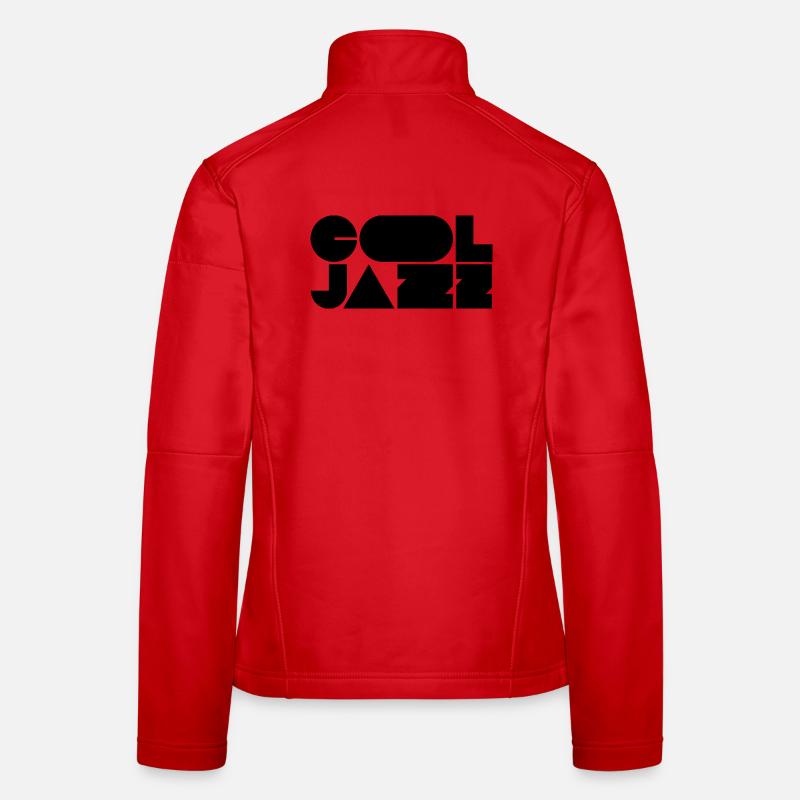 Logo jazz audacieux et cool Veste en tissu softshell Femme