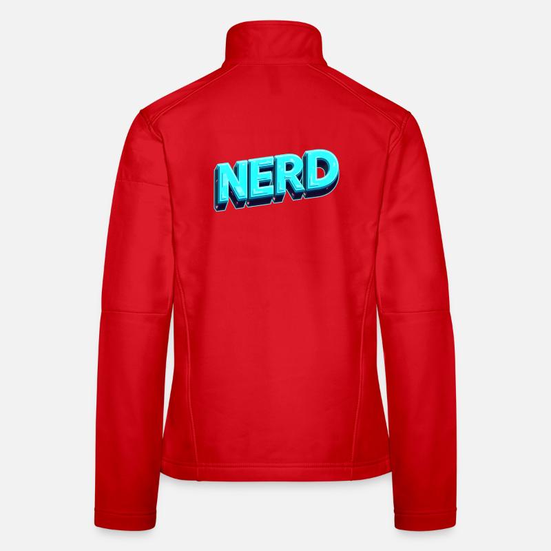 Nerd Neon 3D Retro Frauen Softshelljacke