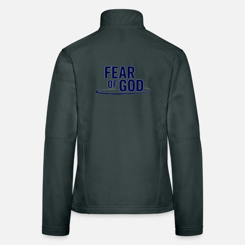 Peur du Typographe en gras y Emblème Veste en tissu softshell Femme