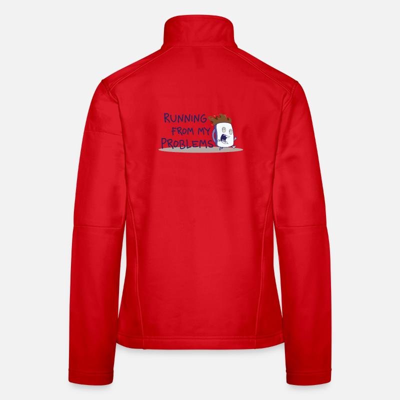 Running from my problems – Lustiger Kaffee Spruch - Frauen Softshelljacke - Rot
