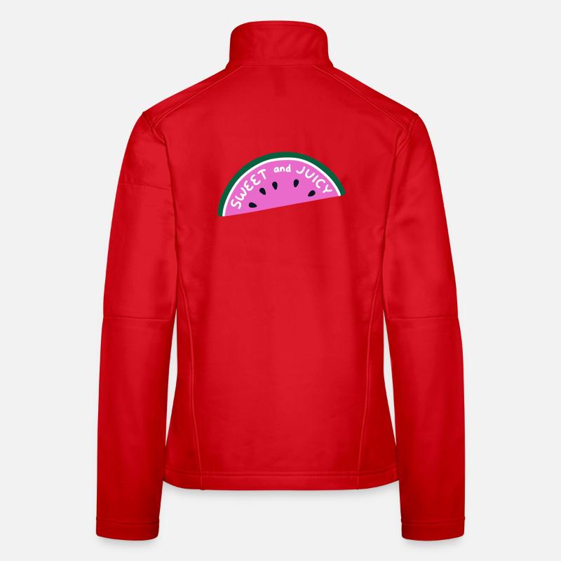 Chemise en pastèque sucrée et juteuse Fruit d’été mignon Veste en tissu softshell Femme