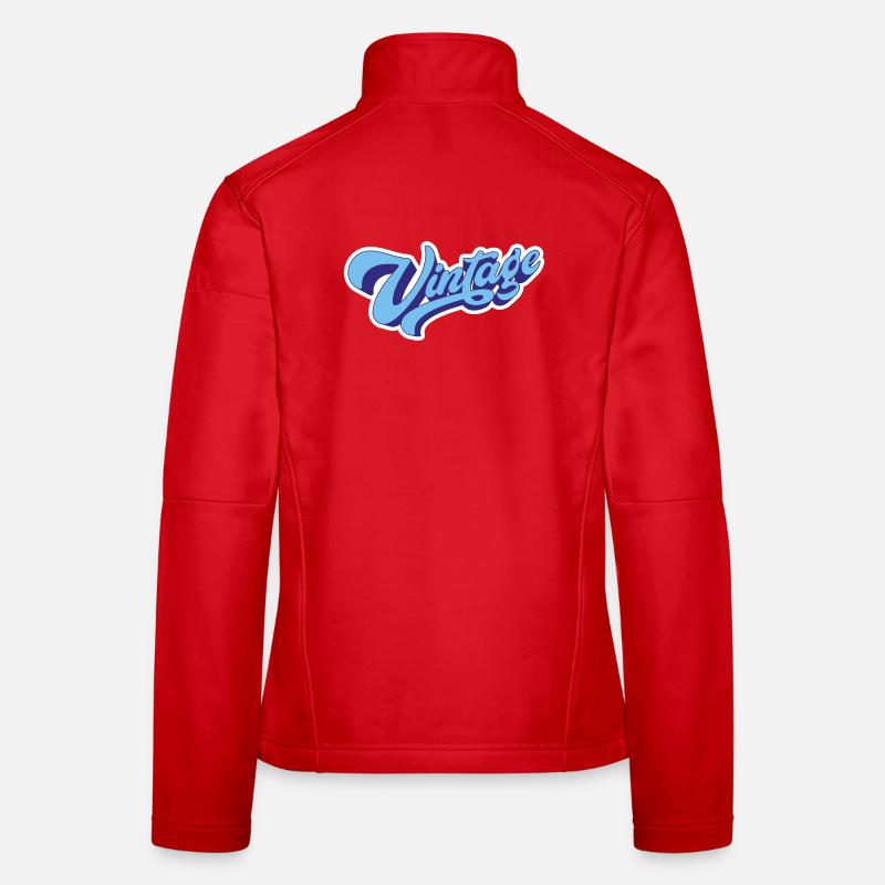 Vintage bleu Veste en tissu softshell Femme