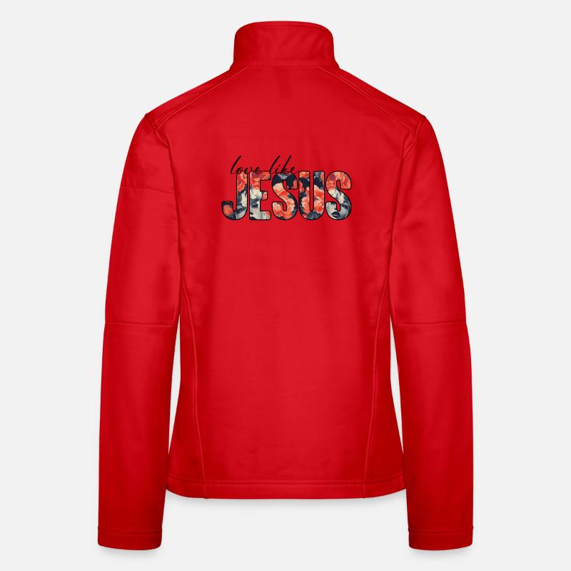 Floral Jesus  Women's Softshell Jacket