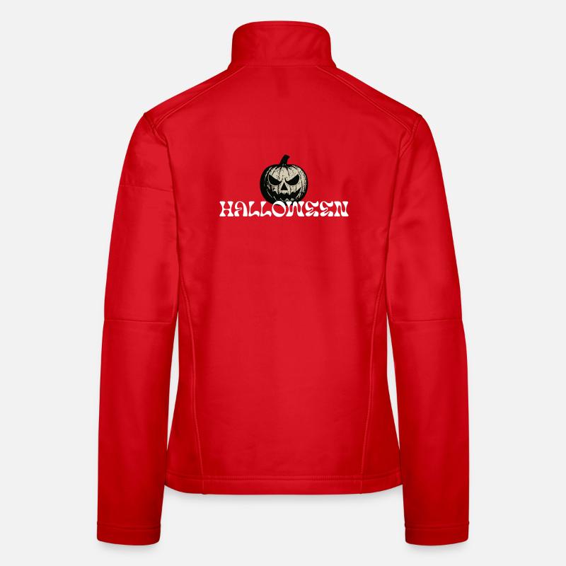 Haunted Pumpkin Halloween Textdesign Frauen Softshelljacke