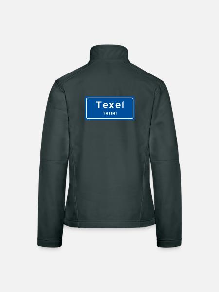 Texel-Typenschild - Frauen Softshelljacke - Rot - Hinten