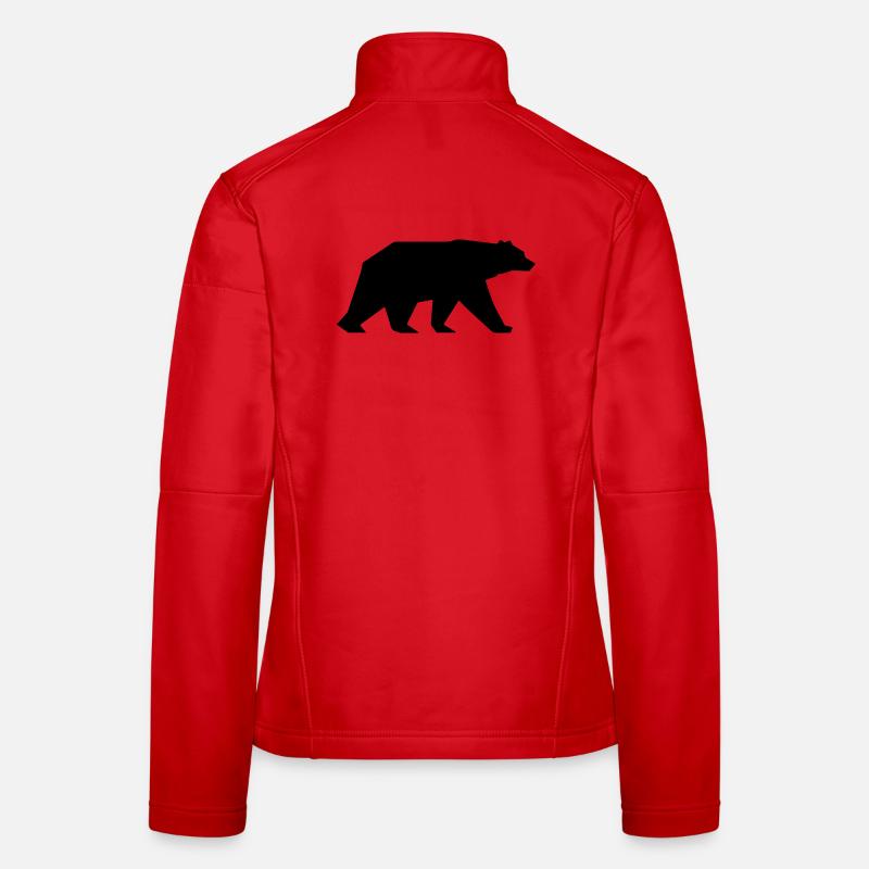 Bär Silhouette Symbol Frauen Softshelljacke