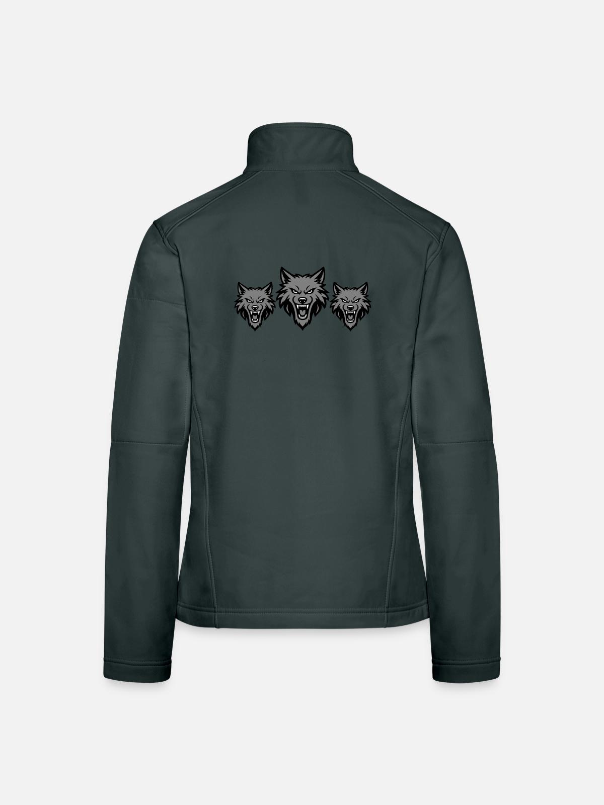 Wolf Team Pack - Women's Softshell Jacket - red - Back