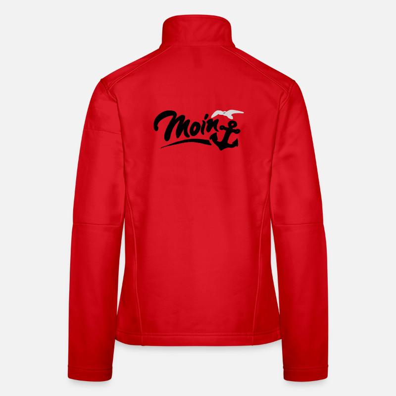 Moin - Frauen Softshelljacke - Rot