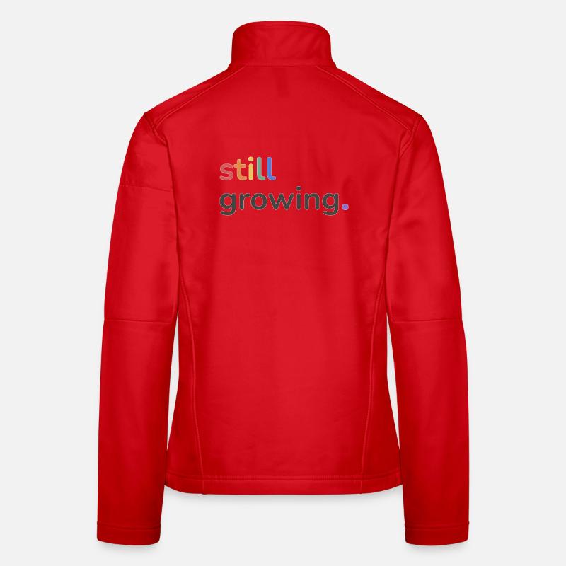 Still Growing Pride Regenbogen minimalistisch Frauen Softshelljacke
