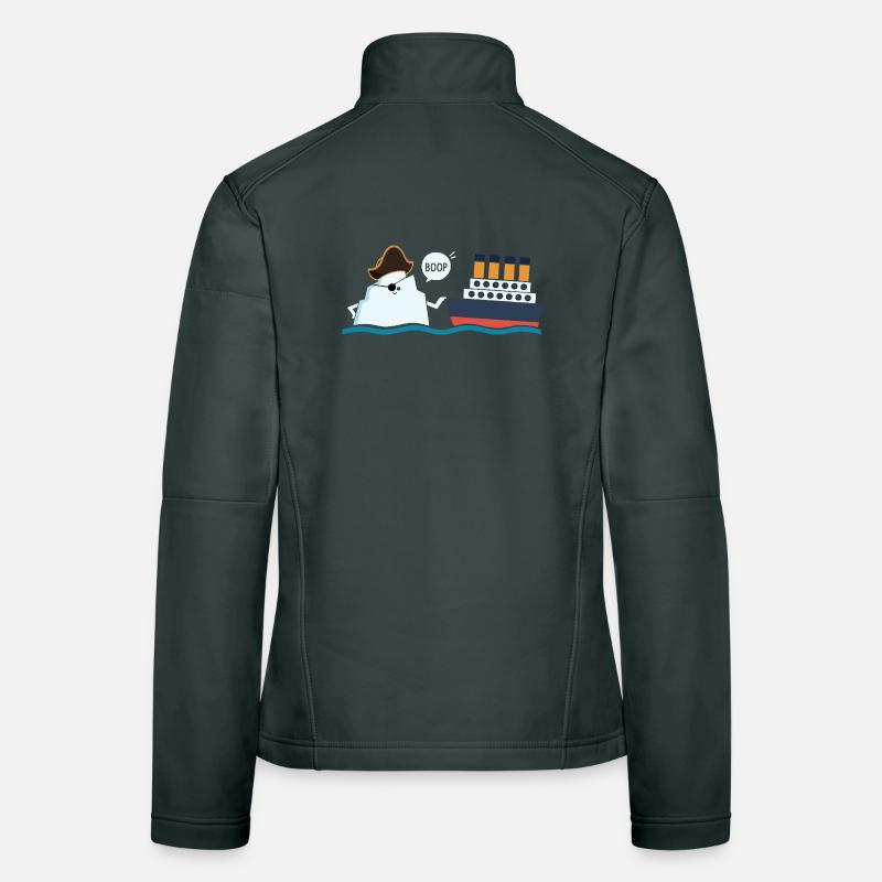 Titanic Funny Titanic Ic-eberg Pirate Boop Parody Women's Softshell Jacket