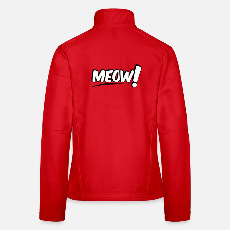 MEOW Miau Katze Frauen Softshelljacke