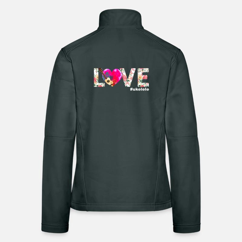 Hawaiian Ukulele Uke Love Women's Softshell Jacket