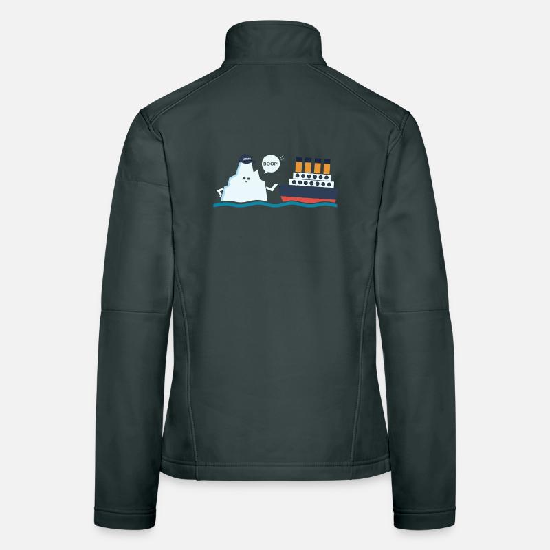 Titanic Funny Titanic and Ic-eberg Boop Parody Women's Softshell Jacket
