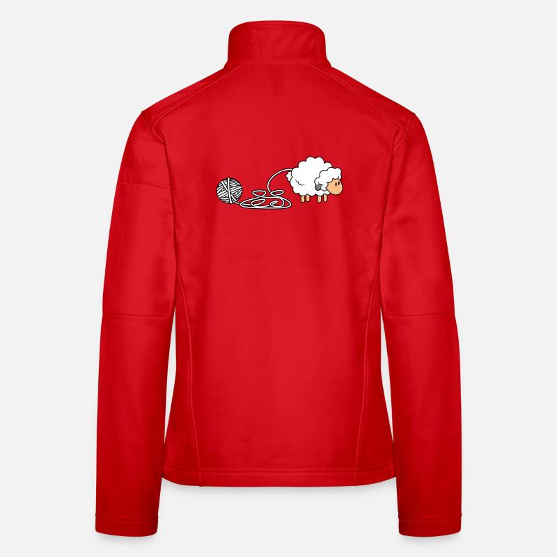 Cozy Sheep Yarn Theme Women's Softshell Jacket