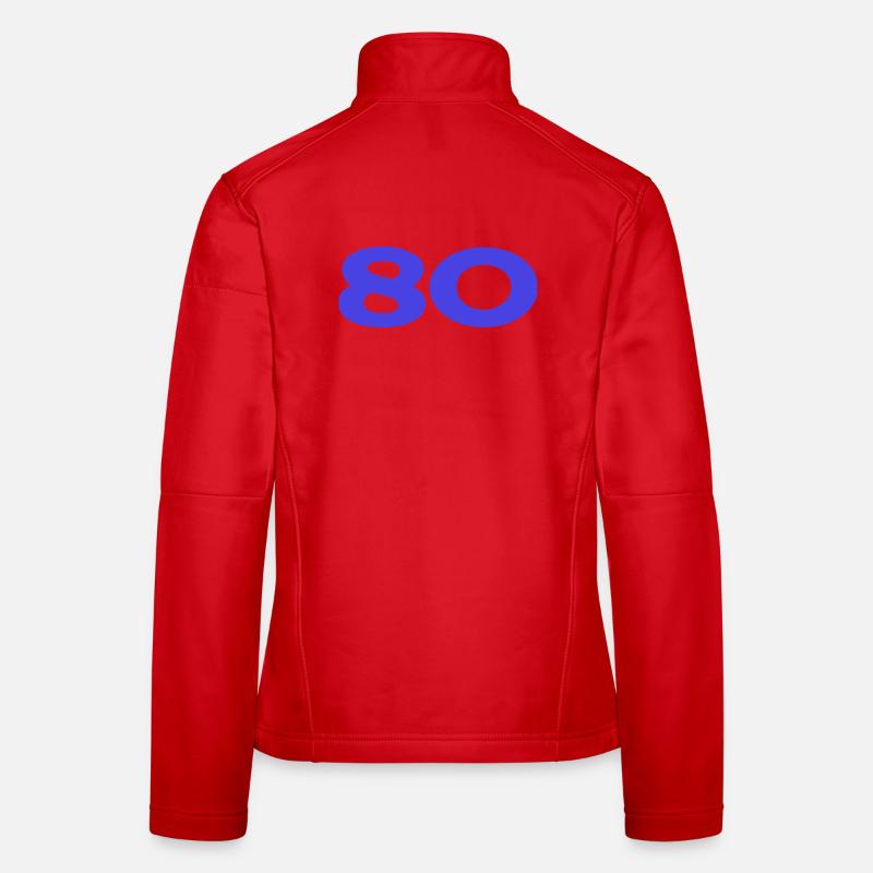 80. 80 ANS. 80e ANNIVERSAIRE. ANNIVERSAIRE 80 ANS. Veste en tissu softshell Femme