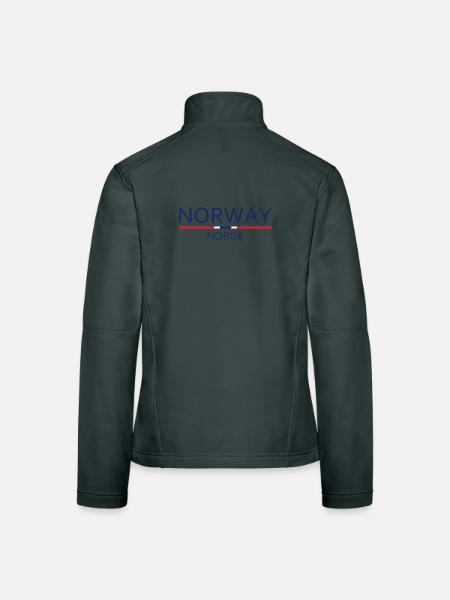 Norway - Norge - Norwegen - Flagge - Skandinavien - Frauen Softshelljacke - Rot - Hinten