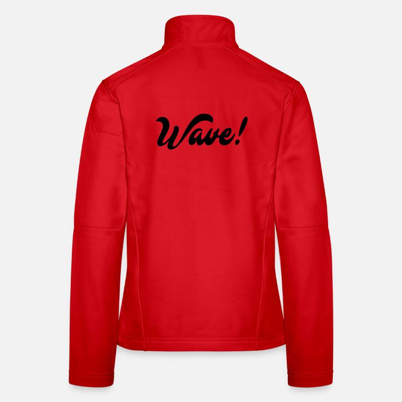 Faites signe ! Topographie des surfeurs Conception des plages de surf Veste en tissu softshell Femme