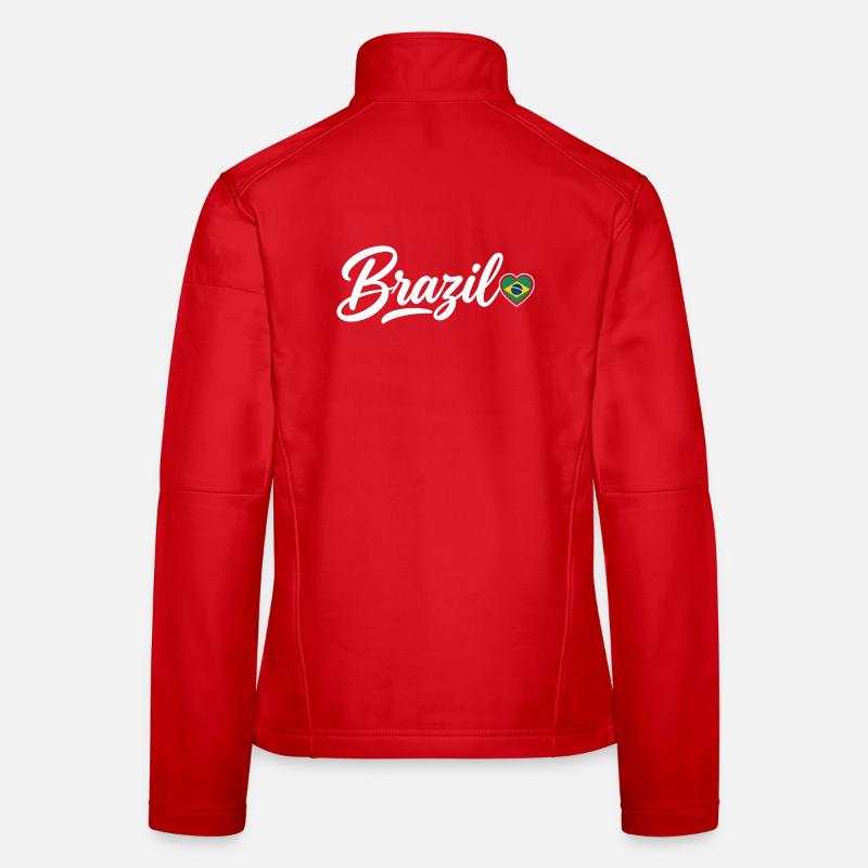 Scénario brésilien avec drapeau amoureux Veste en tissu softshell Femme
